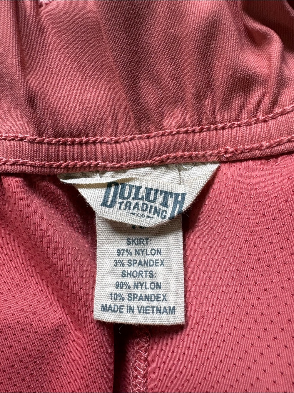 Duluth Trading Women's Size 10 Dusty Pink Nylon Dry On The Fly Skort Skirt - Picture 2 of 5